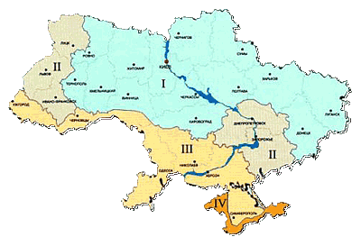 Температурные зоны Украины 1
