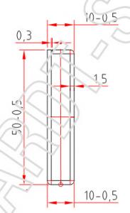 Армирующий профиль труба-квадрат 50 x 10 x 1,5 mm